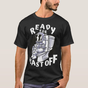 T-shirt Un astronaute drôle de toilettes