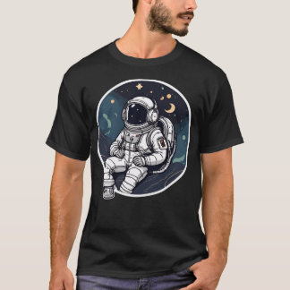 T-shirt Un Astronaute Écoutant De La Musique.