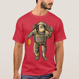 T-shirt Un astronaute épopé joue au basket-ball