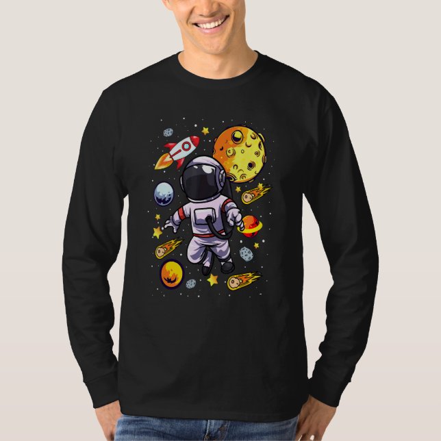 T-shirt Un astronaute flotte seul dans l'espace (Devant)
