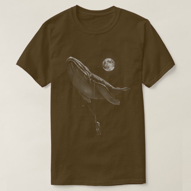 T-shirt Un Astronaute Frappe Une Balade Lune Étoiles Balei (Design devant)