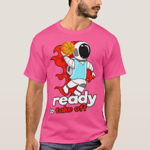 T-shirt Un astronaute joue au basket-ball Dunking Premium