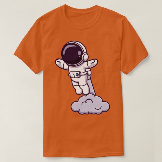 T-shirt Un Astronaute Lance Une Caricature Spatiale (Design devant)