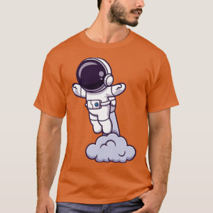 T-shirt Un Astronaute Lance Une Caricature Spatiale
