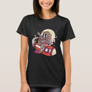 T-shirt Un astronaute Sur La Lune De Fusées Spatiale De Va