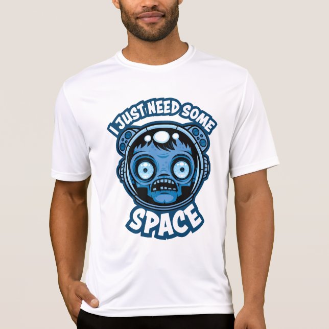 T-shirt Un Astronaute Zombie A Besoin D'Espace (Devant)