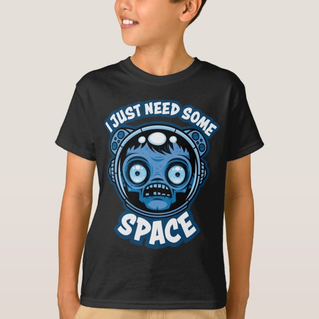 T-shirt Un Astronaute Zombie A Besoin D'Espace (Devant)