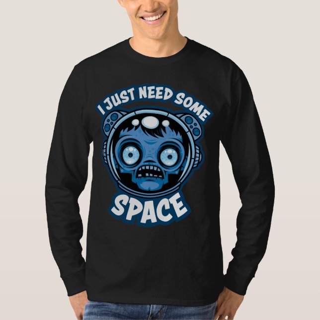 T-shirt Un Astronaute Zombie A Besoin D'Espace (Devant)
