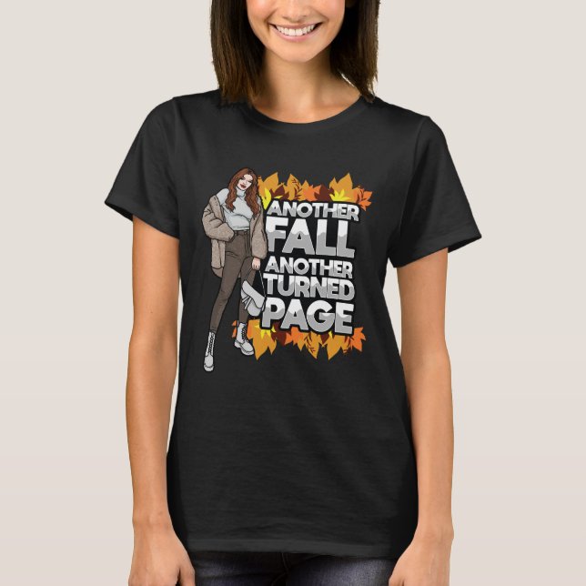 T-shirt Un autre automne et tourné page Thanksgiving Thank (Devant)