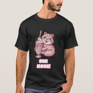 T-shirt Un autre chat mignon buvant un milkshake