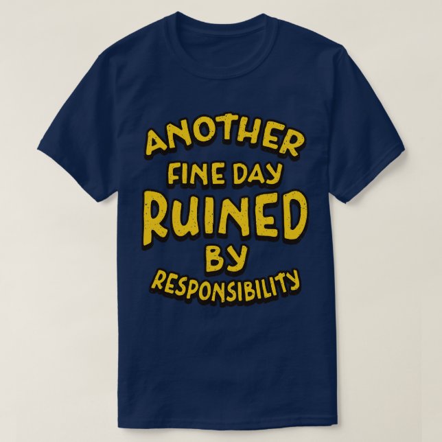 T-shirt Un Autre Jour Frappé Par Responsabilité Retro Te (Design devant)
