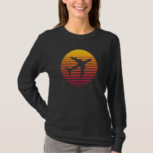 T-shirt Un avion à réaction 747 de coucher de soleil vinta