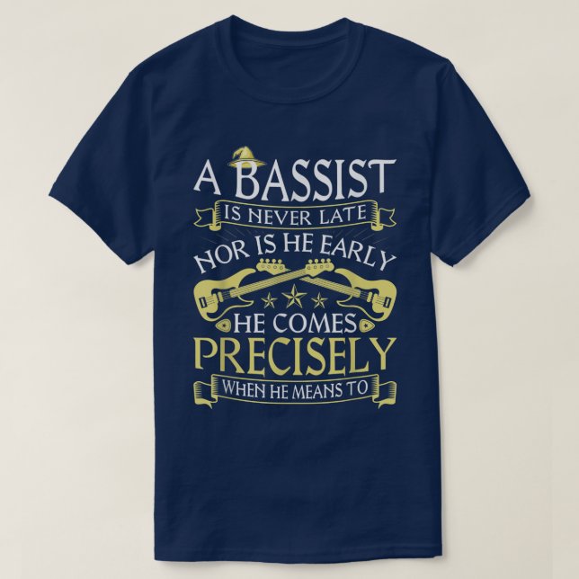 T-shirt Un Baid N'Est Jamais En Retard, Lecture Électrique (Design devant)