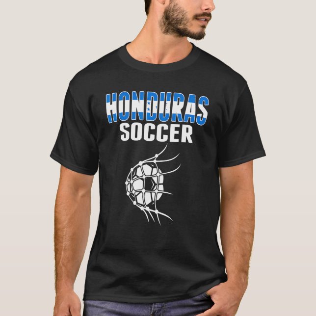 T-shirt Un Bal De Football Sur Internet Au Honduras (Devant)