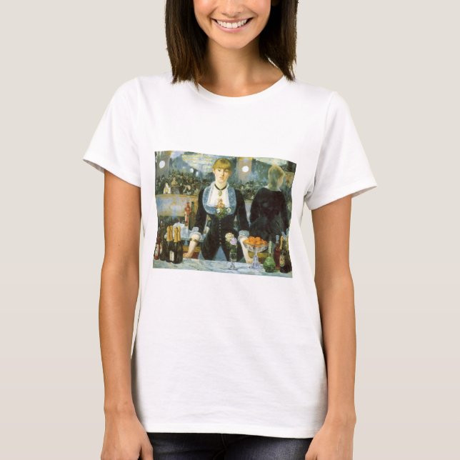 T-shirt Un bar aux Folies Bergere par Edouard Manet (Devant)