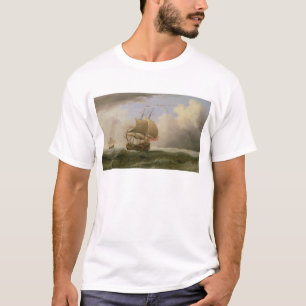 T-shirt Un bateau anglais Fin-transporté dans une brise