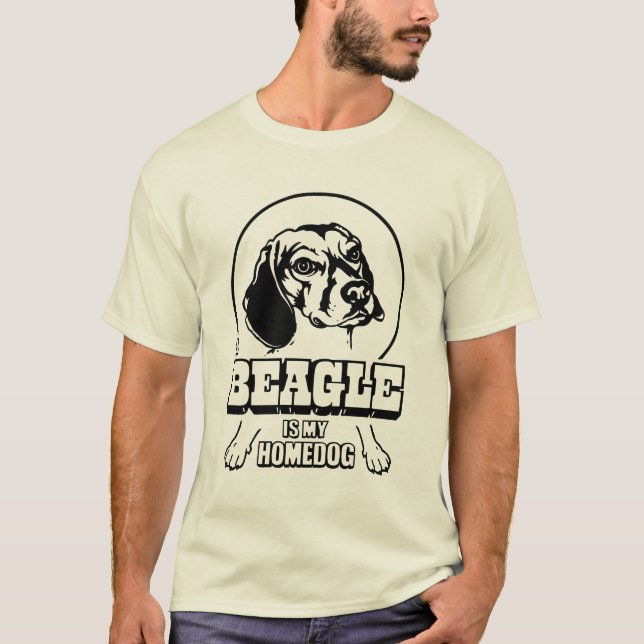 T-shirt Un beagle est mon Homedog (Devant)