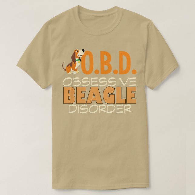 T-shirt Un Beagle Obsessionnel mignon (Design devant)