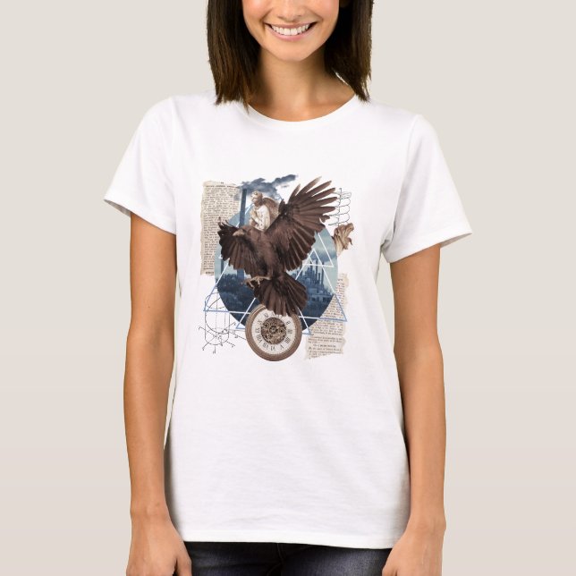 T-shirt Un beau collage avec un aigle    (Devant)