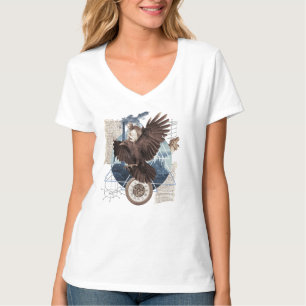 T-shirt Un beau collage avec un aigle      