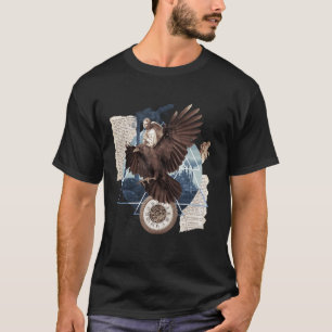 T-shirt Un beau collage avec un aigle