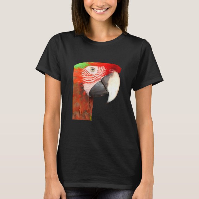 T-shirt Un beau portrait de Macaw Arlequin (Devant)