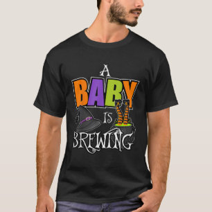 T-shirt Un Bébé brasse Halloween thème Baby shower Spoo