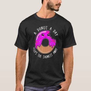 T-shirt Un beignet par jour éloigne la tristesse Mignon b