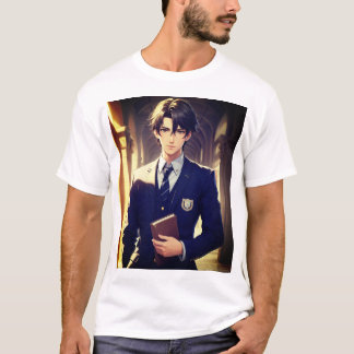 T-shirt Un bel homme en uniforme universitaire