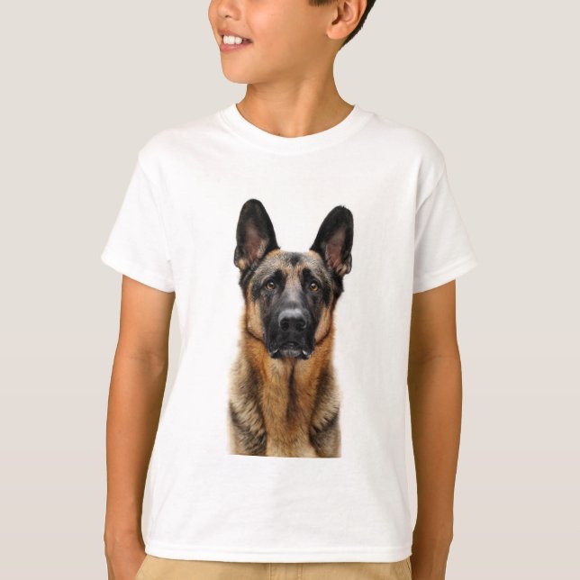 T-shirt Un berger allemand assis (Devant)
