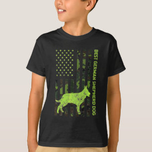 T-shirt Un berger allemand en détresse Drapeau américain C