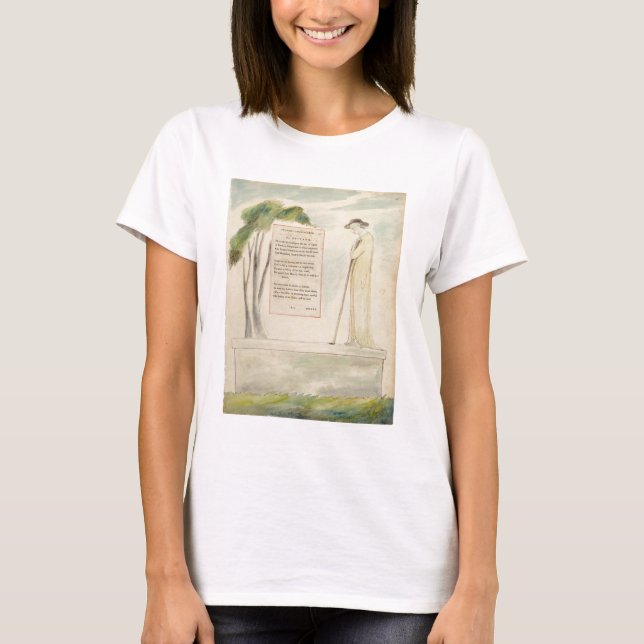 T-shirt Un berger lisant l'Épitaphe, d'Elegy Writer (Devant)