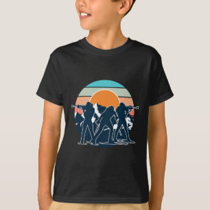 T-shirt Un biathlète avec fusil et skis de fond Moti