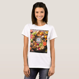 T-shirt un bol de nourriture qui dit zam dessus