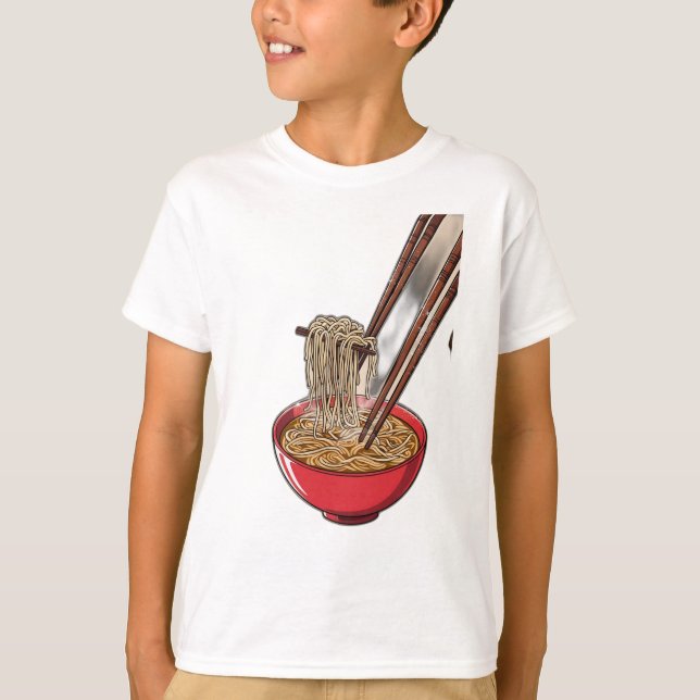 T-shirt Un bol de ramen à vapeur (Devant)