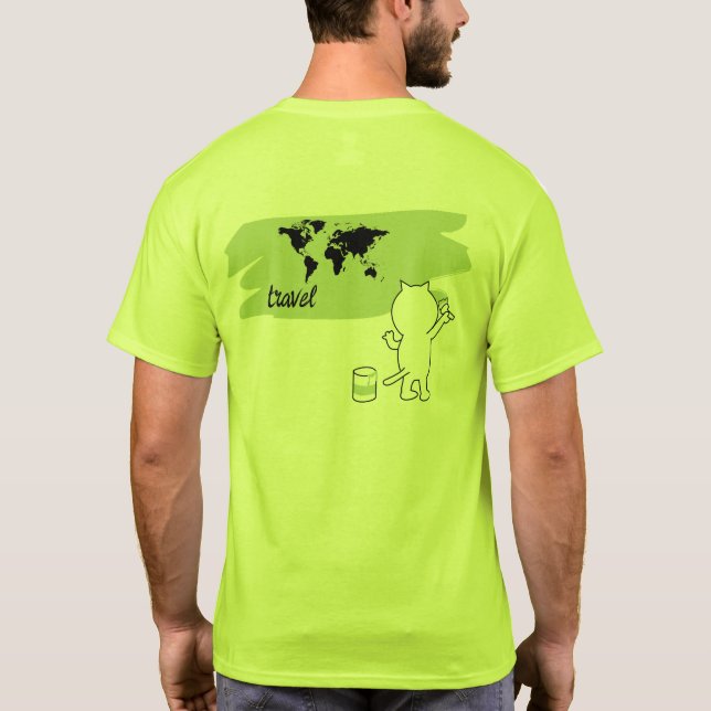 T-shirt un bon choix pour ceux qui voyagent dans le monde (Dos)