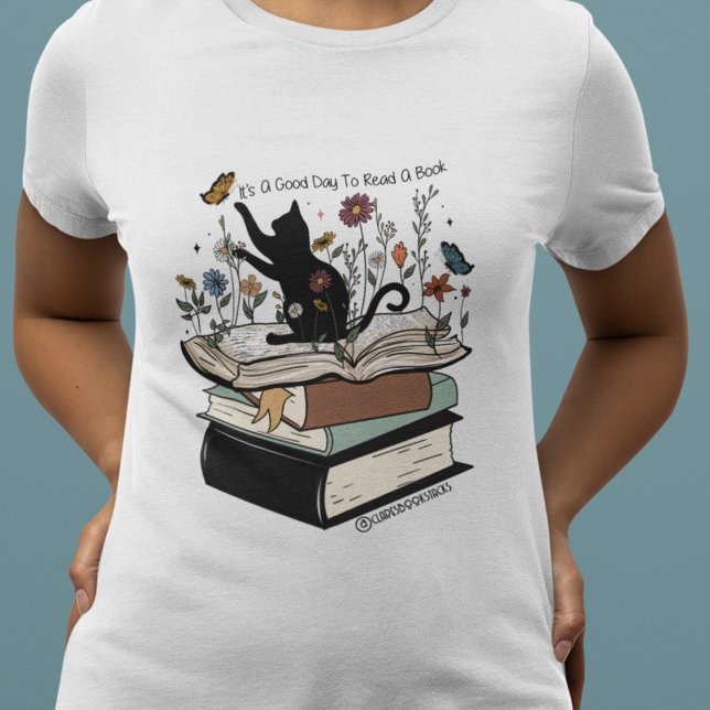 T-shirt Un bon jour pour lire un livre Chat Lover livre (Créateur téléchargé)
