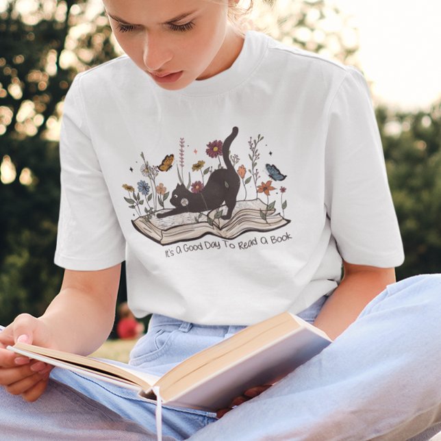 T-shirt Un bon jour pour lire un livre Chat Lover livre (Créateur téléchargé)