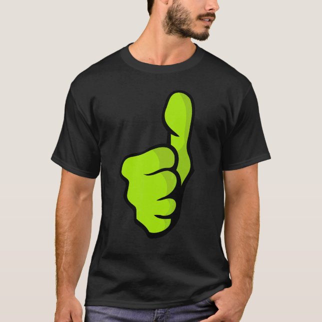 T-shirt Un bon travail d'approbation des pouces verts (Devant)