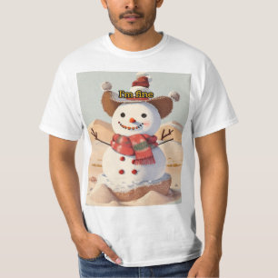 T-shirt Un bonhomme de neige au milieu du désert, seul, vi