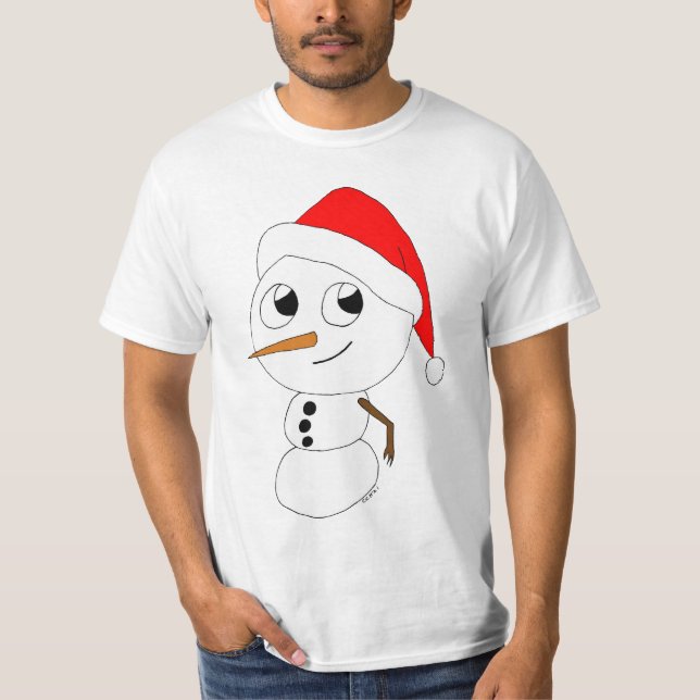 T-shirt un bonhomme de neige chibi    (Devant)
