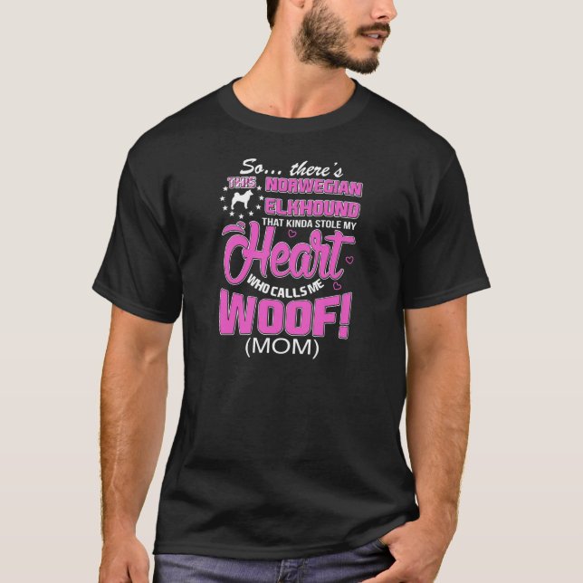 T-shirt un cadeau d'amour pour la Norvégienne Elkhound Fun (Devant)