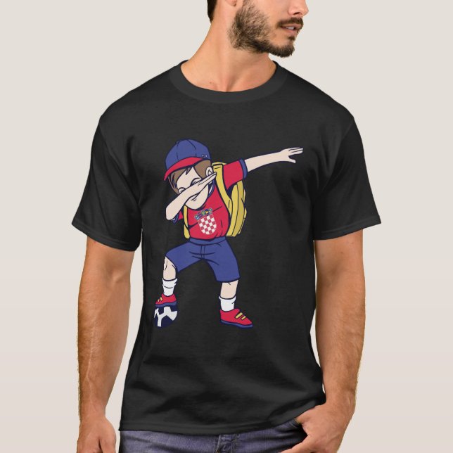 T-shirt Un cadeau de football pour les enfants Hrvatska en (Devant)