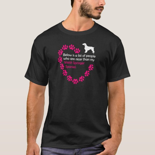 T-shirt un cadeau de Welsh Springer Spaniel Funny (Devant)