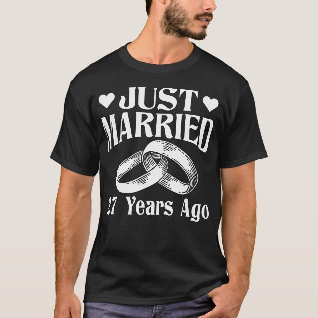 T-shirt Un cadeau du 27e anniversaire de Mariage (Devant)