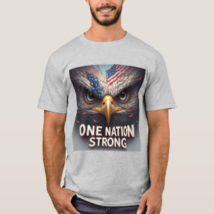 T-shirt Un Cadeau Patriotique Drapeau USA Une Nation Forte