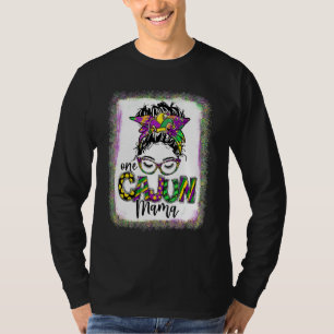 T-shirt Un Cajun Mama Mardi Gras Bleu Pour Les Femmes Gras