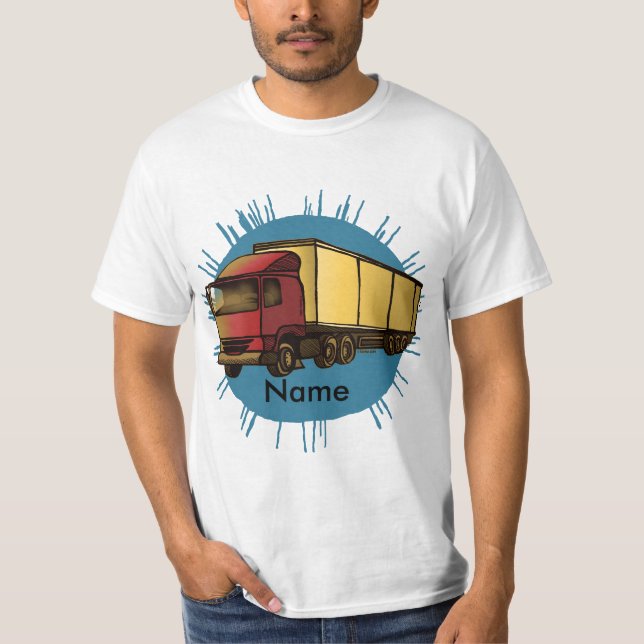 T-shirt Un Camion Red Big Rig (Devant)