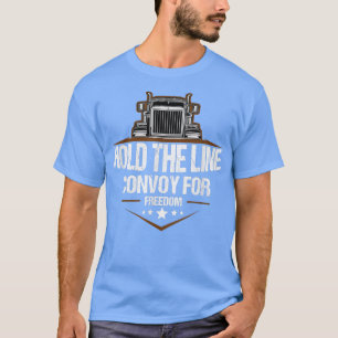 T-shirt Un camion tient le convoi de ligne pour le camionn