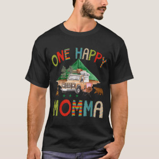 T-shirt Un campeur de Momma heureux 1er anniversaire garço